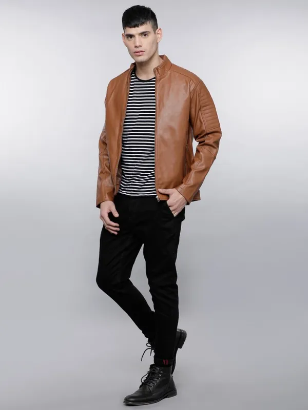 Tan Biker Jacket