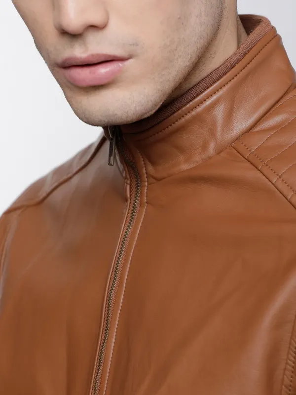 Tan Biker Jacket