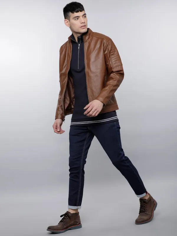 Brown Biker Jacket