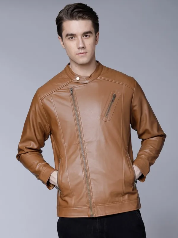 Tan Biker Jacket
