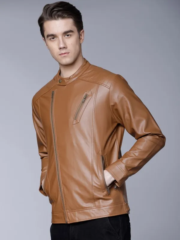 Tan Biker Jacket