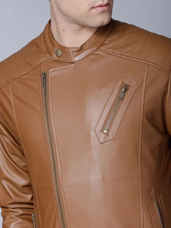 Tan Biker Jacket