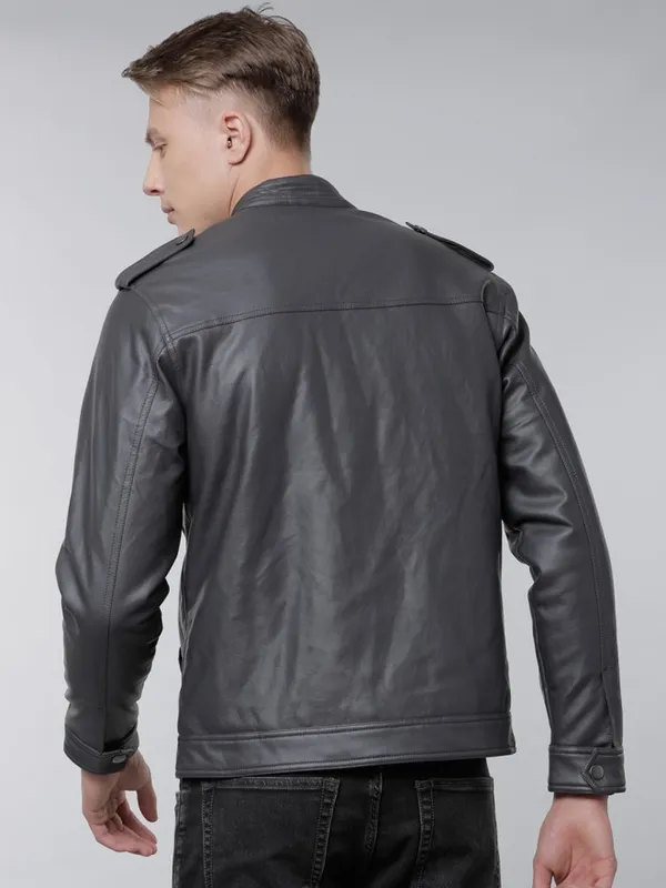 Dark Grey Biker Jacket