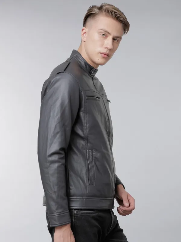 Dark Grey Biker Jacket