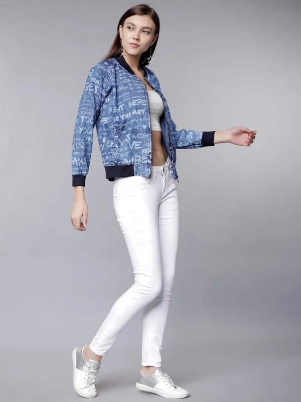  Tokyo Talkies Women Blue Bomber Jackets