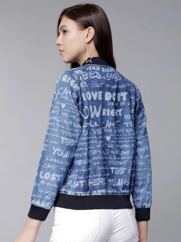  Tokyo Talkies Women Blue Bomber Jackets