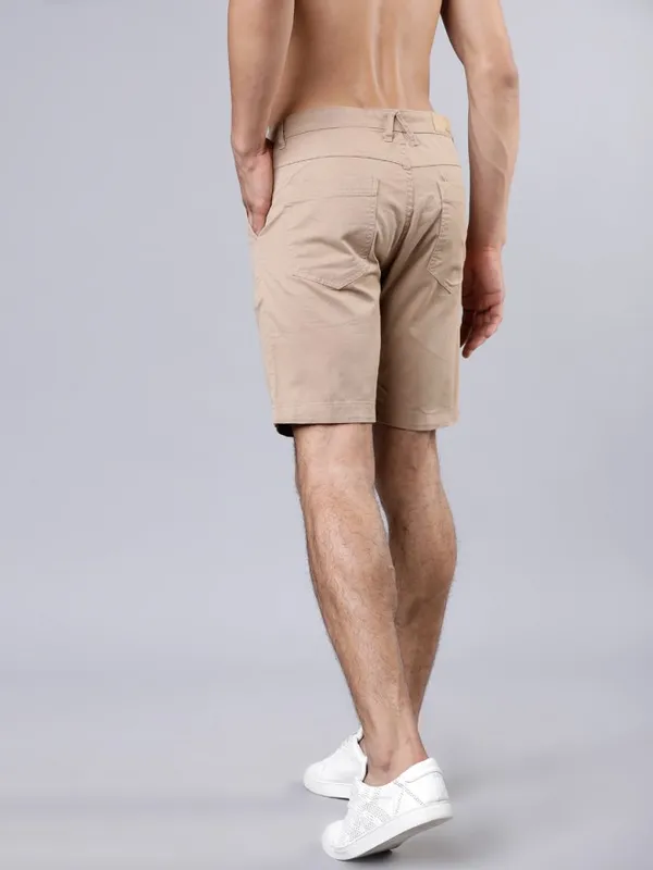  Highlander Men Beige Regular Fit Chino Shorts Shorts