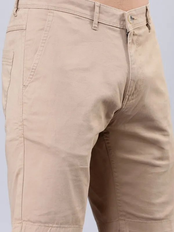  Highlander Men Beige Regular Fit Chino Shorts Shorts