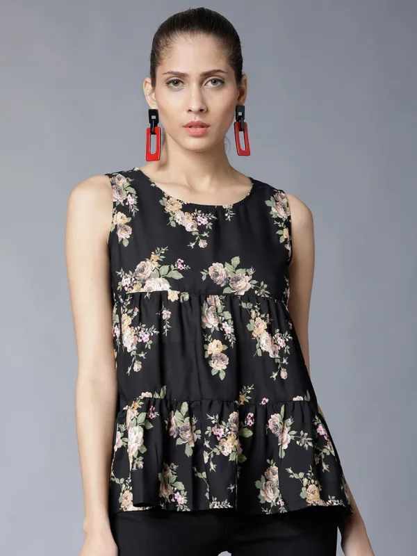 Printed Empire Top
