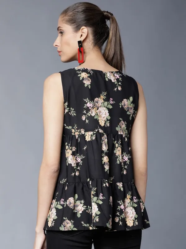 Printed Empire Top