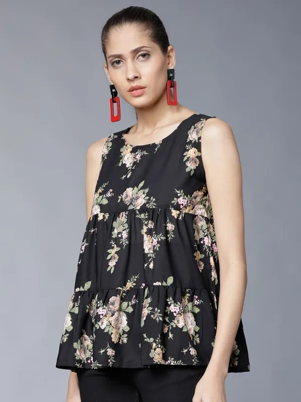 Printed Empire Top