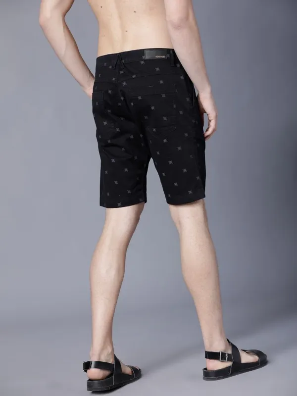  Highlander Men Black Slim Fit Chino Shorts Shorts