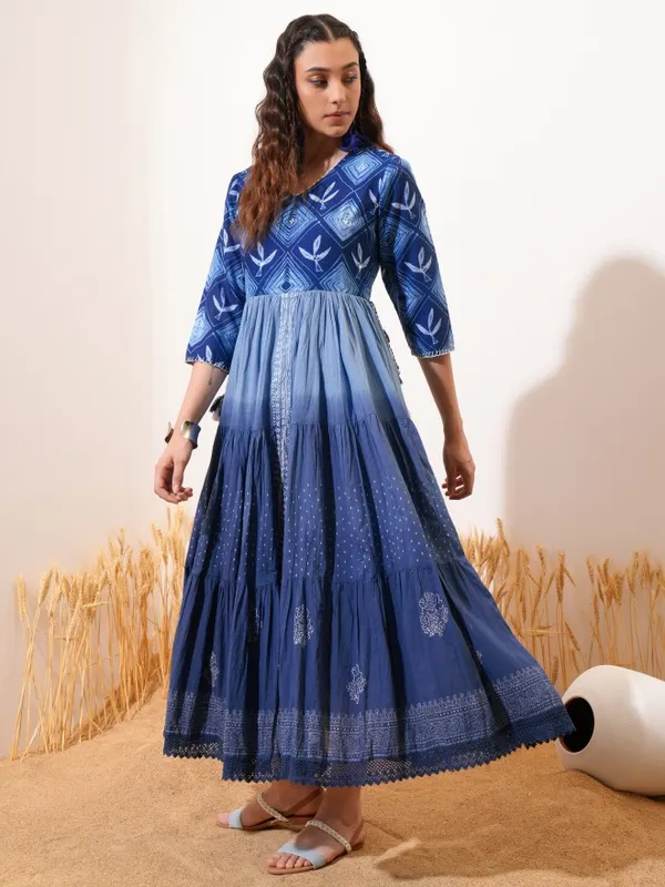 Printed A-Line Dress