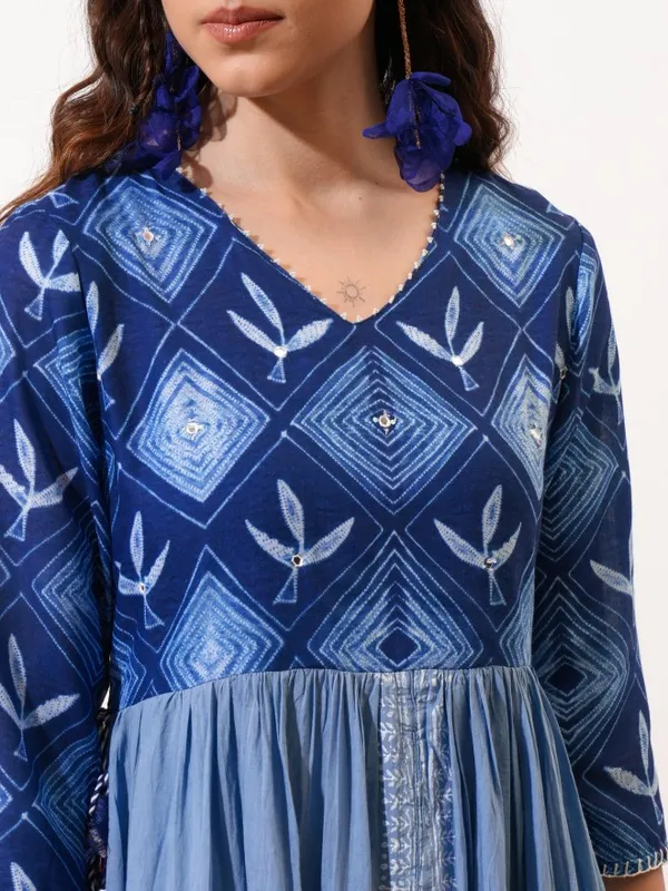 Printed A-Line Dress