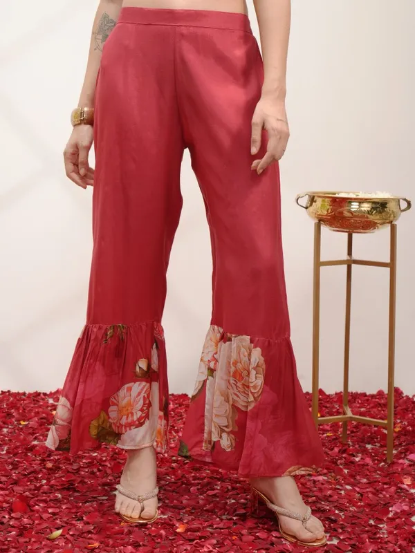  Vishudh Women Pink Printed Kurta Sets