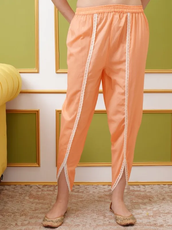 Vishudh Women Peach Top With Trouser