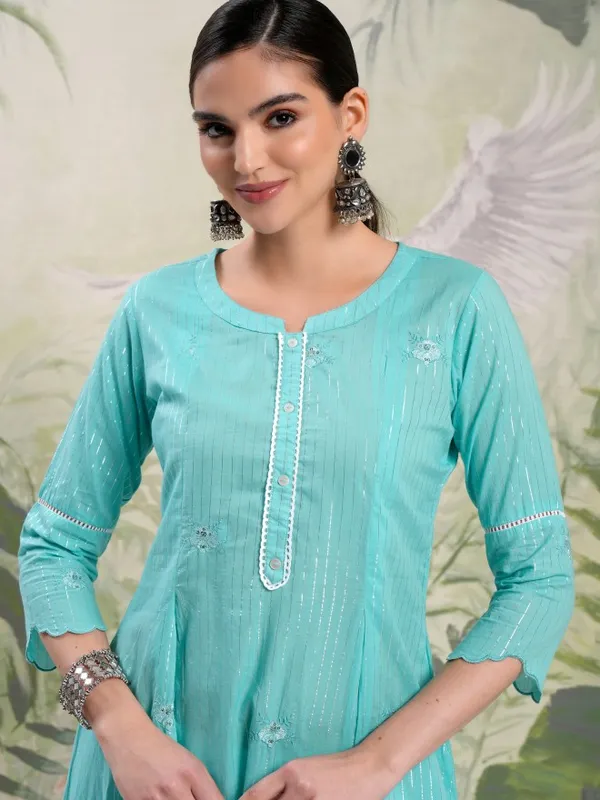 Vishudh Women Blue Women Kurta With Trousers