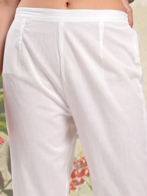 Vishudh Women Blue Printed Kurta With Trouser And Dupatta