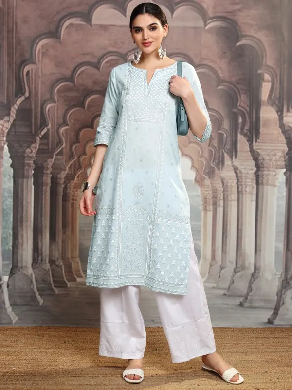 Embroidered Straight Kurta