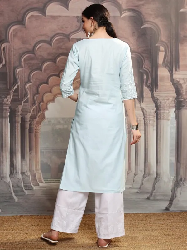 Embroidered Straight Kurta