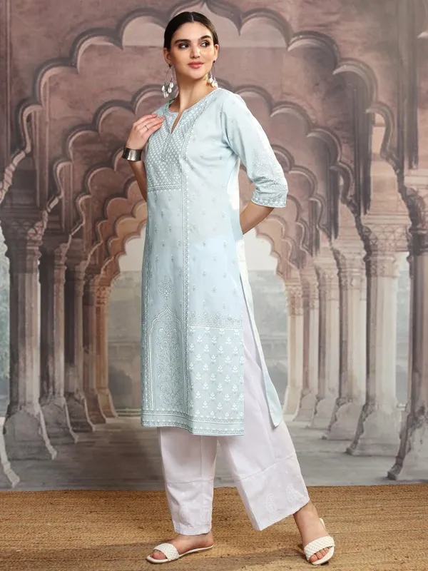 Embroidered Straight Kurta