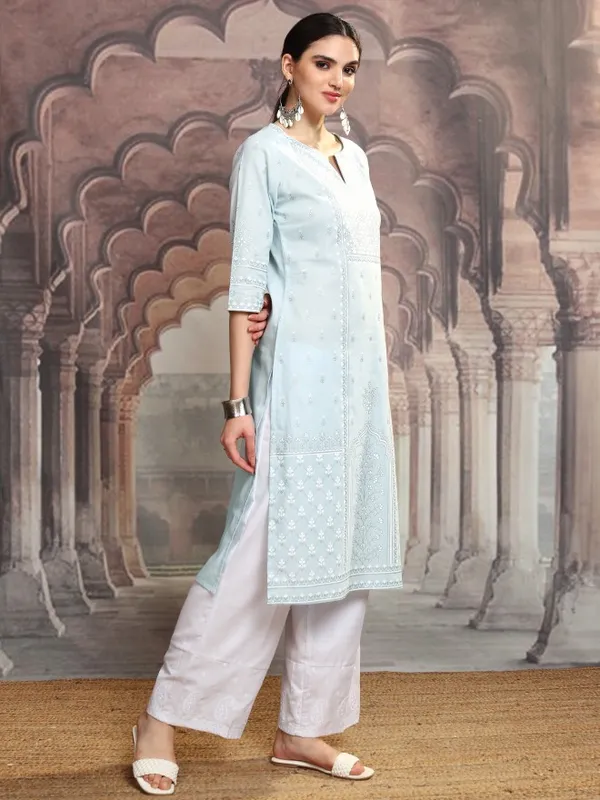 Embroidered Straight Kurta