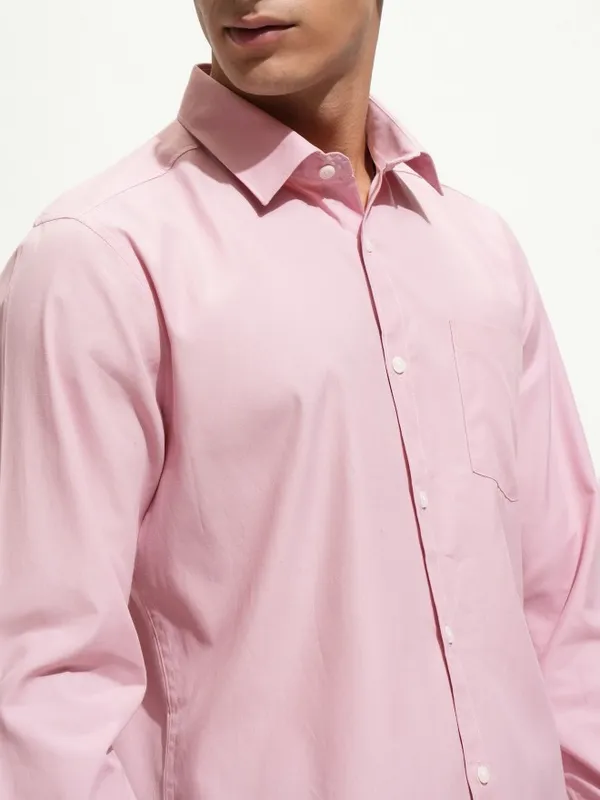 Highlander Men Pink Slim Fit Casual Shirt