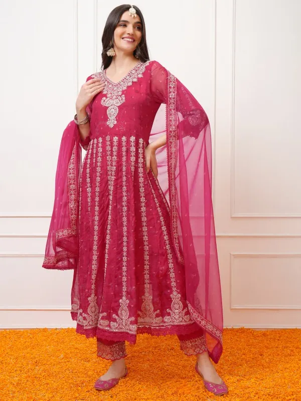 Women Kurta With Trousers & Dupatta