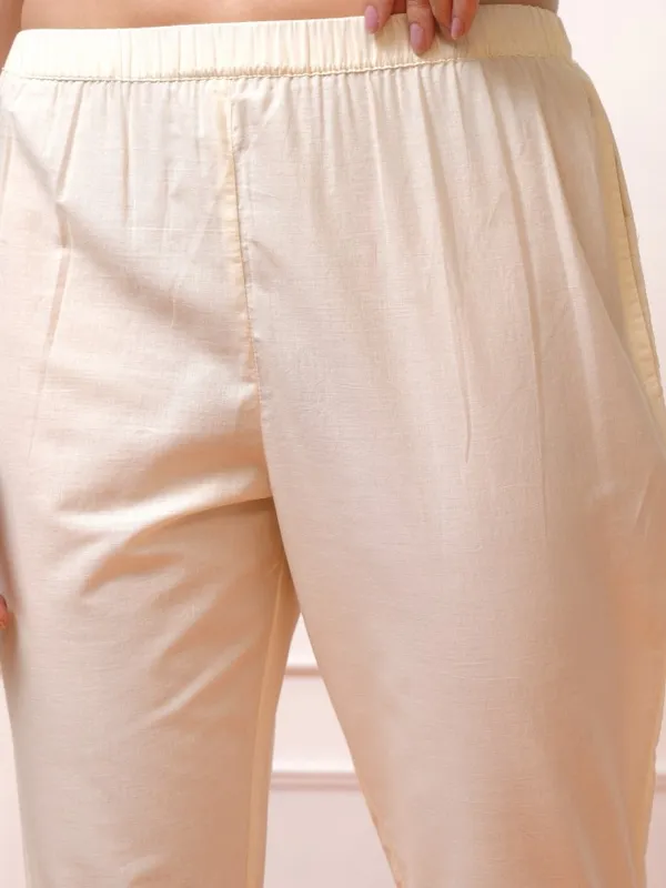 Women Kurta With Trousers & Dupatta