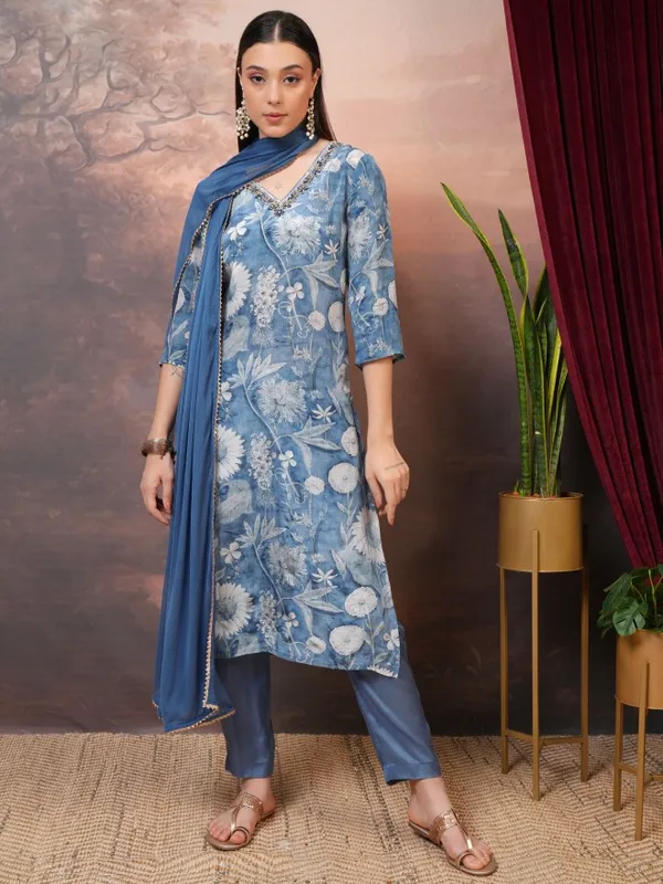  Vishudh Women Grey Printed Kurta Sets