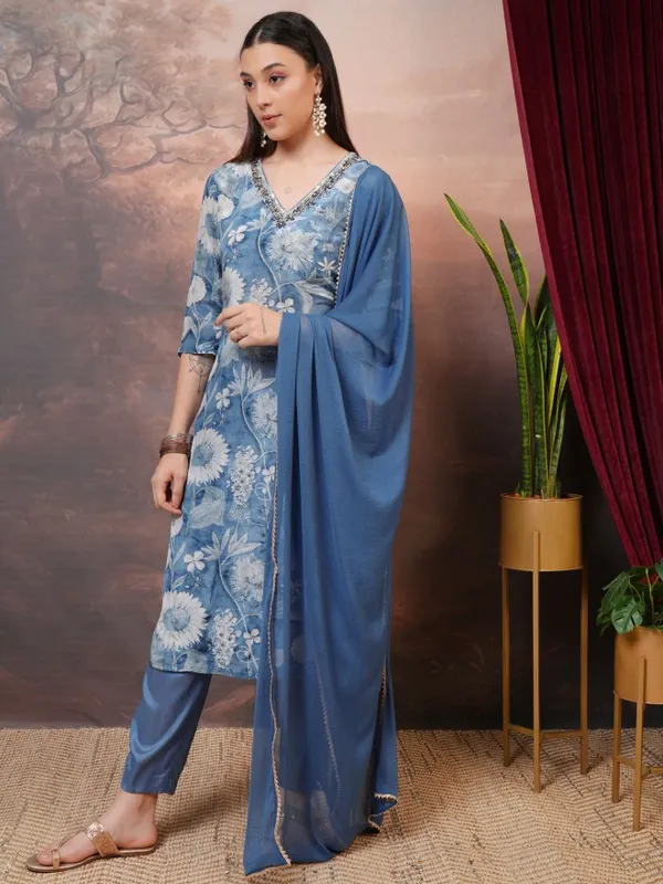 Vishudh Women Grey Printed Kurta Sets