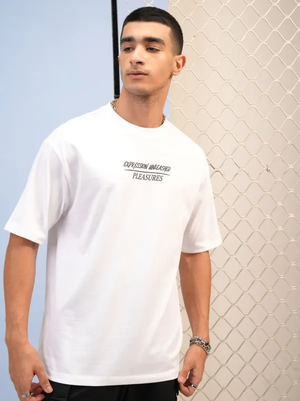  Highlander Men White Printed Round Neck T-Shirts