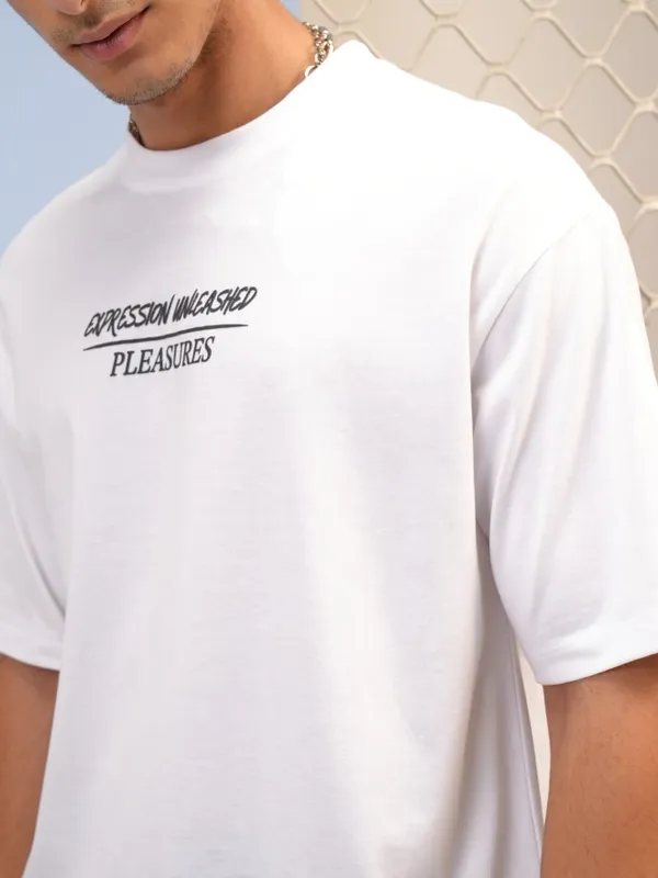  Highlander Men White Printed Round Neck T-Shirts