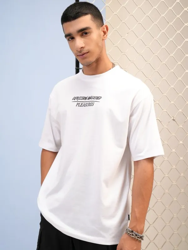  Highlander Men White Printed Round Neck T-Shirts
