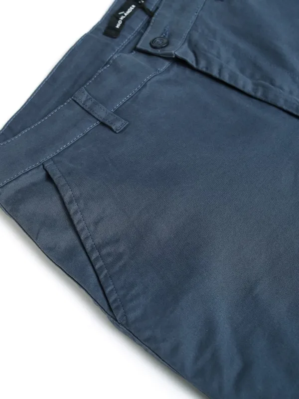 Highlander Men Blue Tapered Fit Chinos Trouser