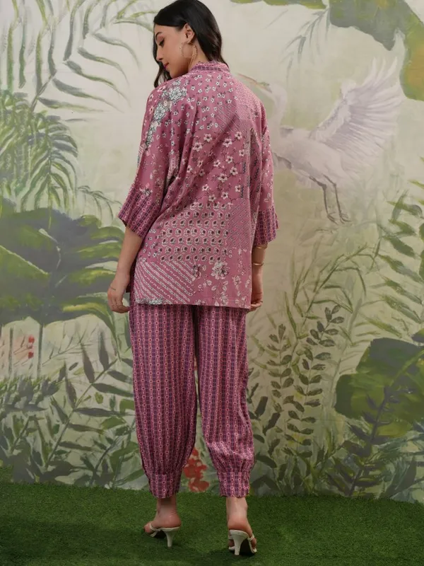 Vishudh Women Pink Top With Trouser