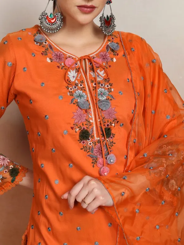 Women Kurta With Sharara & Dupatta