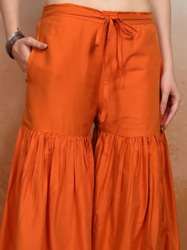 Women Kurta With Sharara & Dupatta