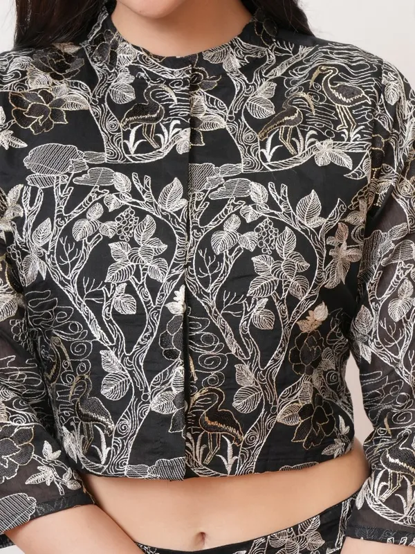 Vishudh Women Black Top With Palazzos