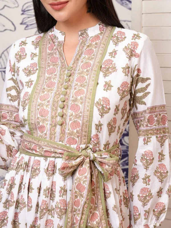 Printed Fit And Flare Dress