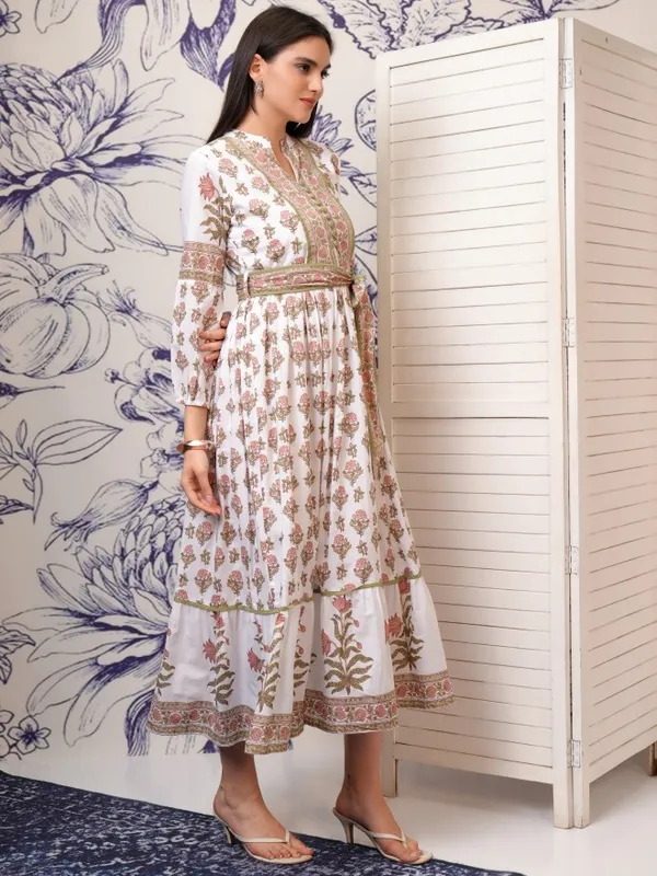 Printed Fit And Flare Dress