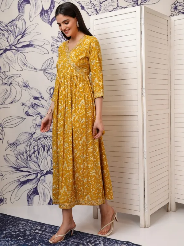 Printed Fit And Flare Dress