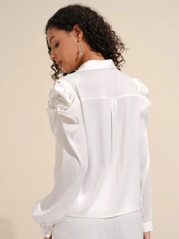 Solid Wrap Blazer Top