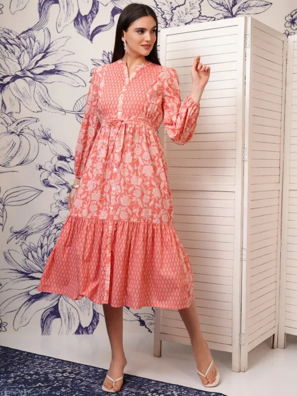 Printed Fit and Flare Dress