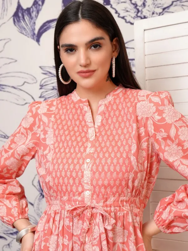 Printed Fit and Flare Dress