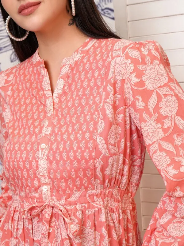 Printed Fit and Flare Dress