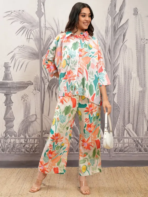 Vishudh Women Multi Shirt With Trousers Co-Ords