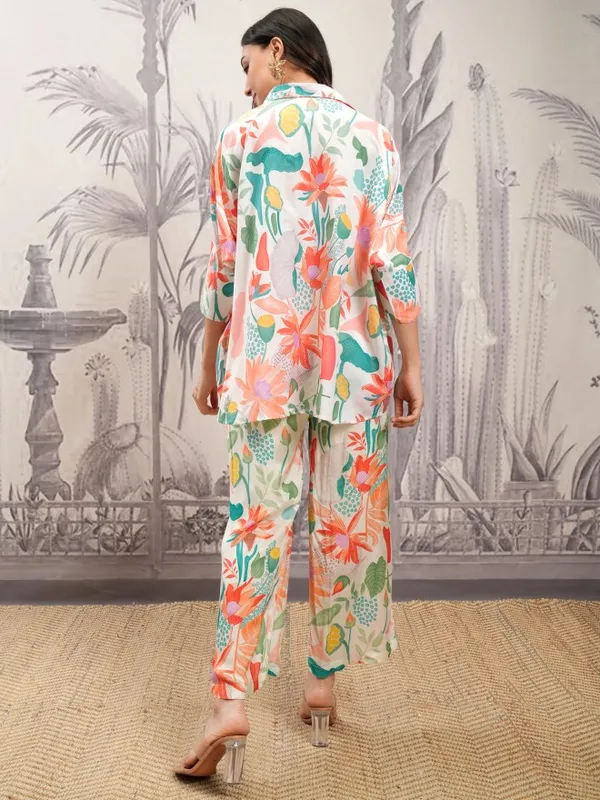 Vishudh Women Multi Shirt With Trousers Co-Ords