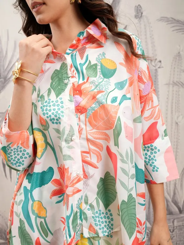 Vishudh Women Multi Shirt With Trousers Co-Ords