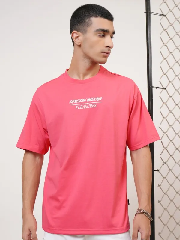  Highlander Men Rose Printed Round Neck T-Shirts